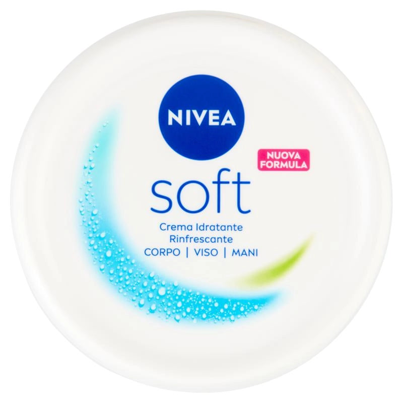 NIVEA CREMA SOFT 300ML NUOVA FORMULA IDRATANTE E RINFRESCANTE PER CORPO VISO CORPO E MANI