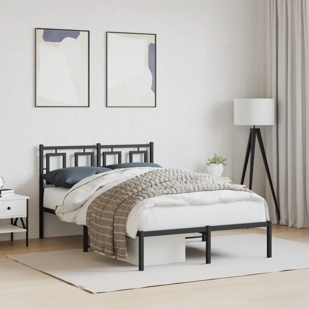 Giroletto con Testiera in Metallo Nero 120x200 cmcod mxl 111886