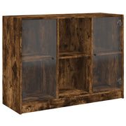Credenza | Madia | Buffet da pranzo | Armadio da pranzo Rovere Fumo 102x37x75,5 cm in Legno Multistrato