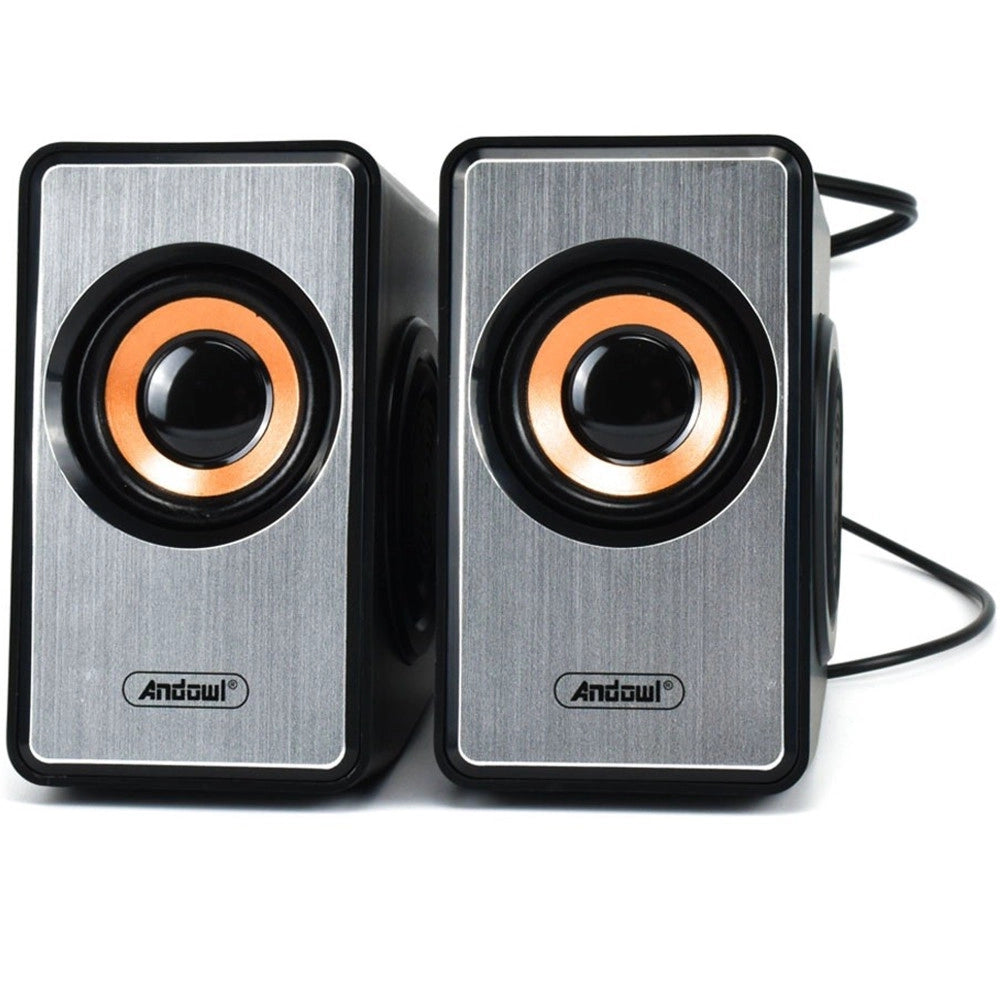 Trade Shop - Mini Altoparlanti Per Computer 2.0 Cablati Con Potenza 3w Jack 3,5 Mm/usb Q-yx16 -