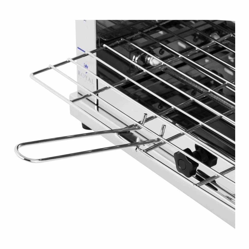Forno elettrico grill Salamander cucina professionale (3.200 Watt, 65 - 200 °C, 0 - 15 min, contenitore raccogli grasso, acciaio inox) 14_0004016