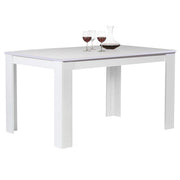 Tavolo per Sala da Pranzo Fisso 120x80 H74cm Bianco e Top 18mm Moderno