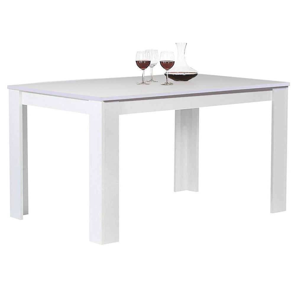 Tavolo per Sala da Pranzo Fisso 120x80 H74cm Bianco e Top 18mm Moderno