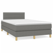 Giroletto a Molle con Materasso Grigio Scuro 120x190cm Tessuto