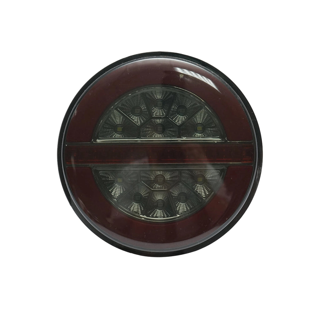 Fanale posteriore rotondo LED NEON fumè 12-24V con 4 funzioni 140x35mm Breckner Germany