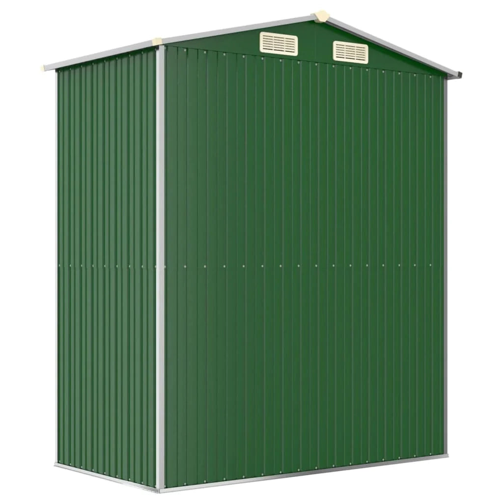 Casetta da giardino cabina ripostiglio casetta da esterno robusta casetta per attrezzi 192 x 108 x 223 cm acciaio zincato verde 02_0022359