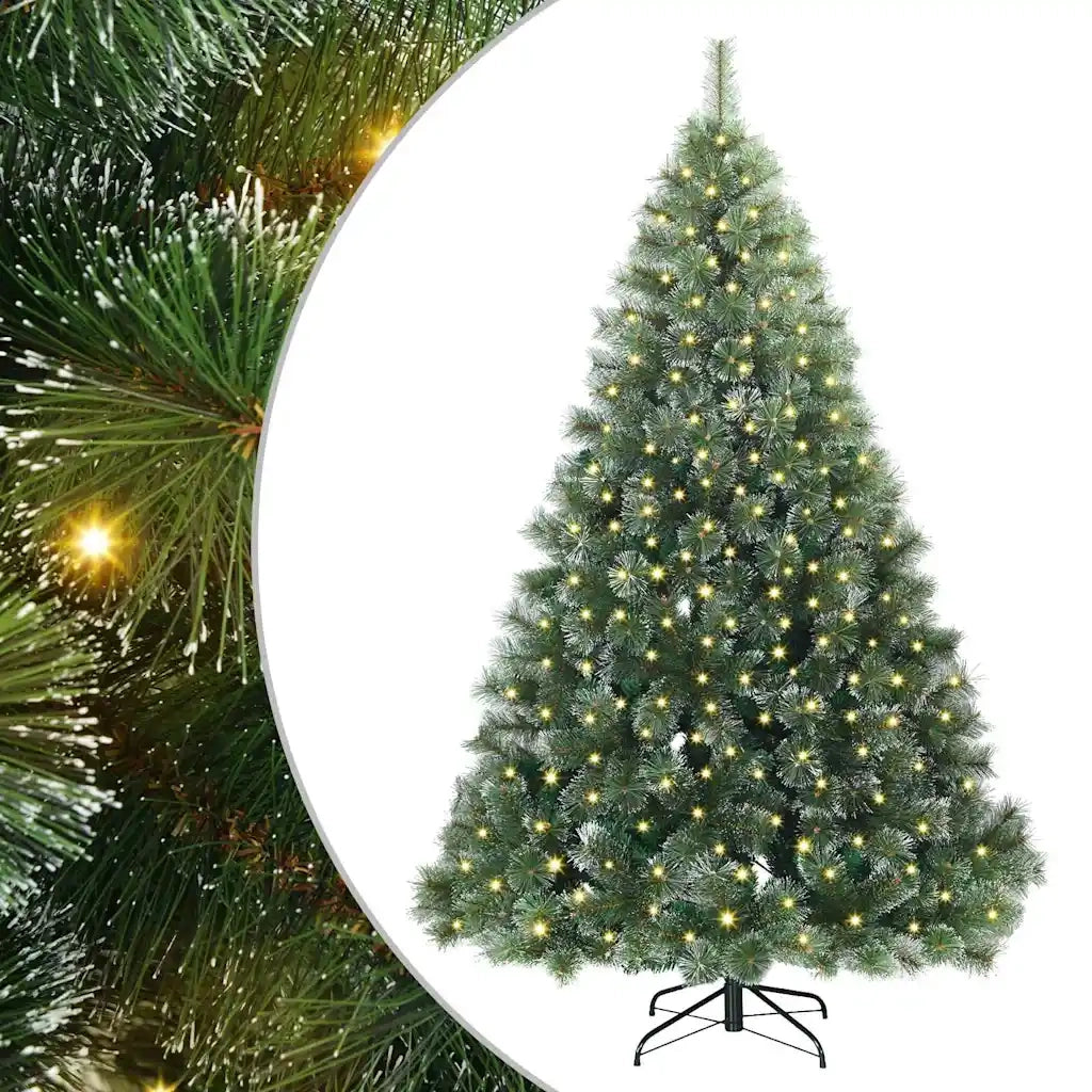 Albero di Natale | Decorazioni natalizie artificiale con 300 LED Verde 180 cm PE e PVC