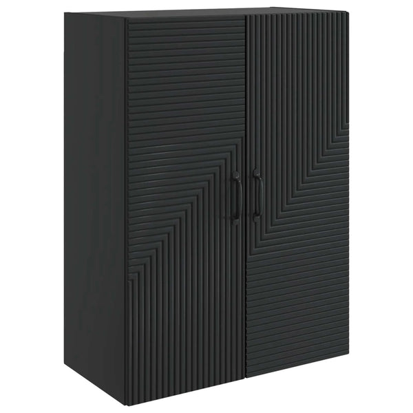 Mobiletto a muro Nero 66 x 34,5 x 90 cm Legno ingegnerizzato 898566