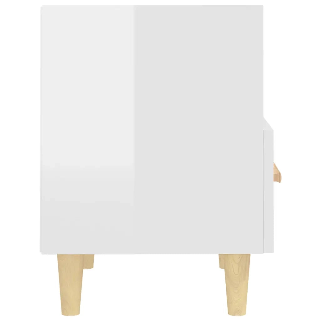 Comodini 2 pz in Bianco Lucido 40x35x47 cm 812019
