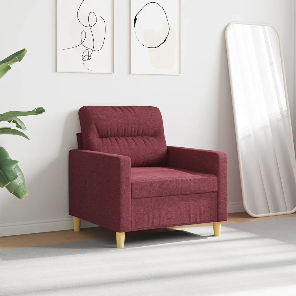 Divano Sedia-Poltrona Rosso Vino 60 cm in Tessuto 597547
