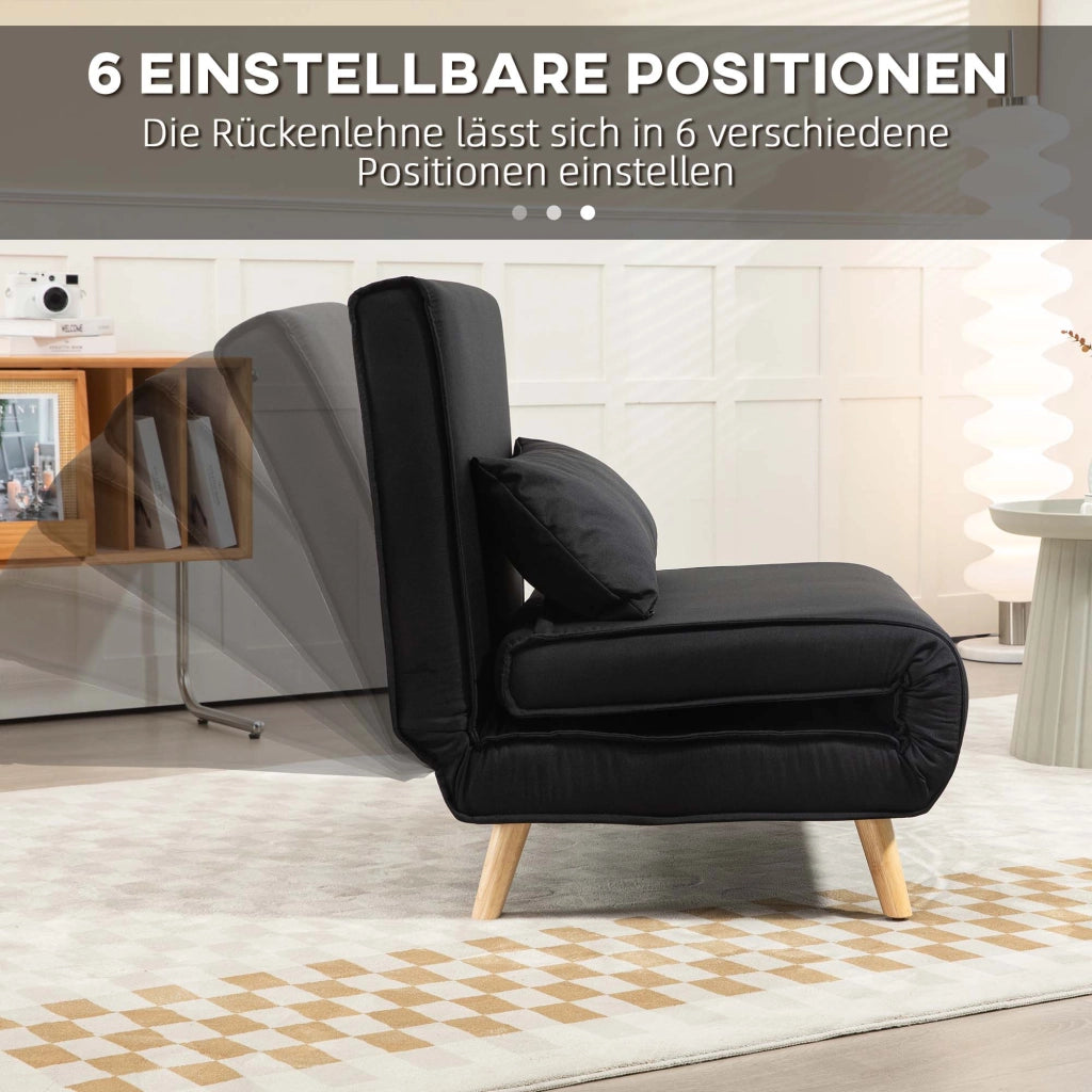 Poltrona letto ¨C zephmum ¨C Nero 94x78x80 cm