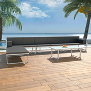 Set Divani da Giardino 5 pz in Textilene e Alluminio Nero 42814