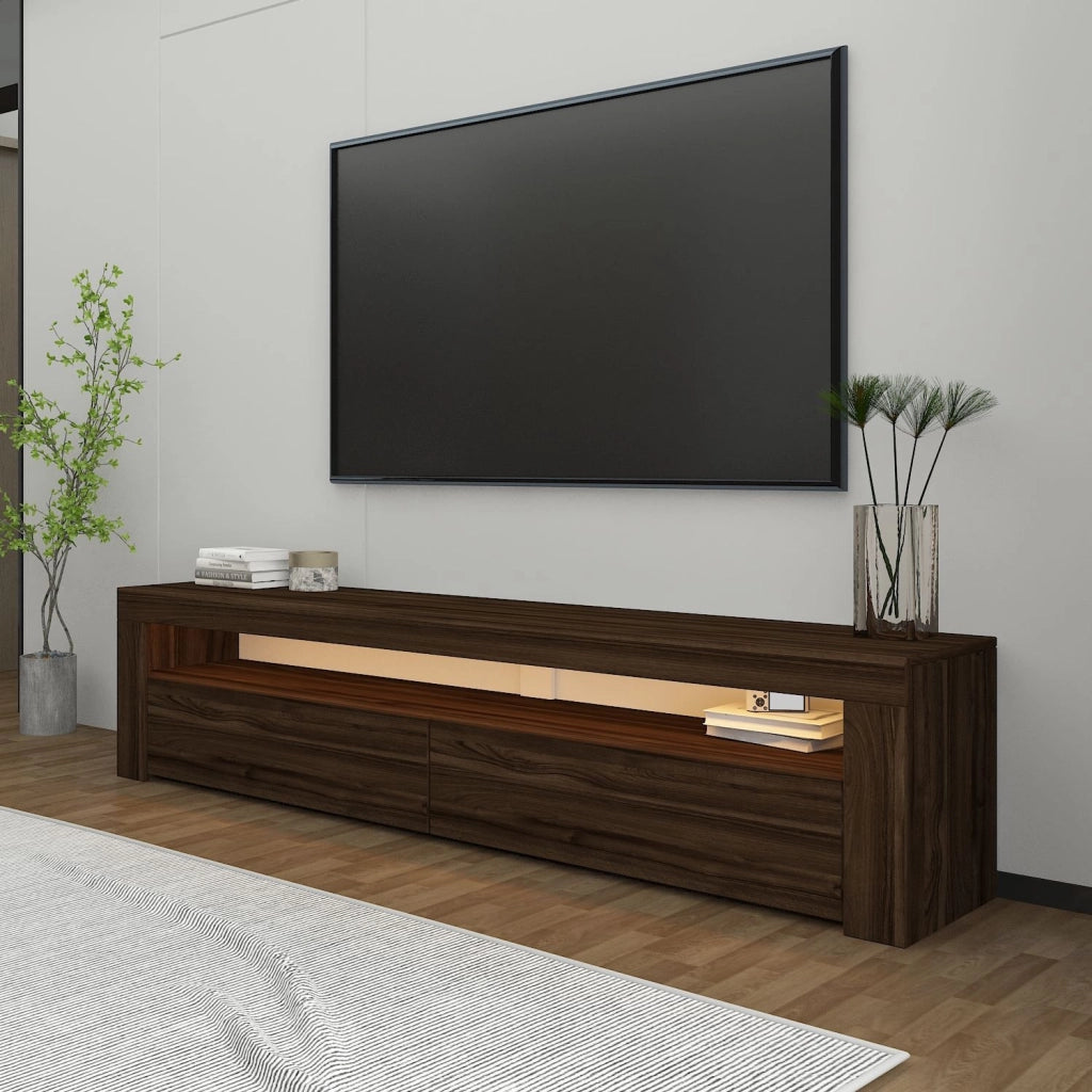Porta TV in legno "Bati" - 150 x 36 x 46 cm - Marrone