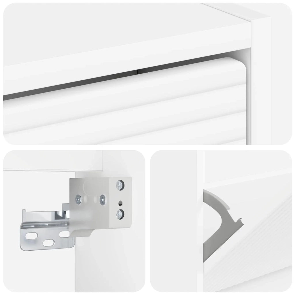 Mobiletto per Scarpe da Muro HAARLEM 71 x 17 x 43 cm Bianco 896845