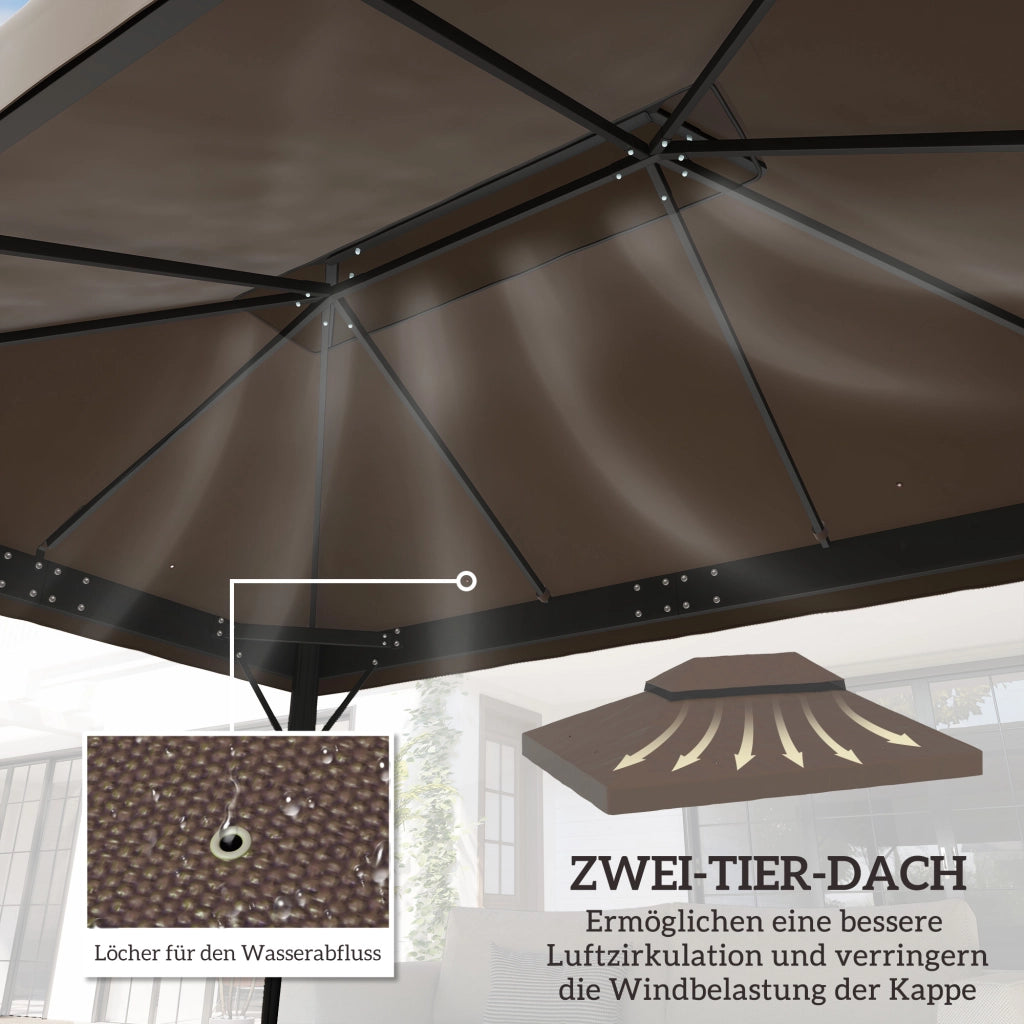 Tenda da giardino ¨C Zephmum ¨C Grigio 300x400 cm