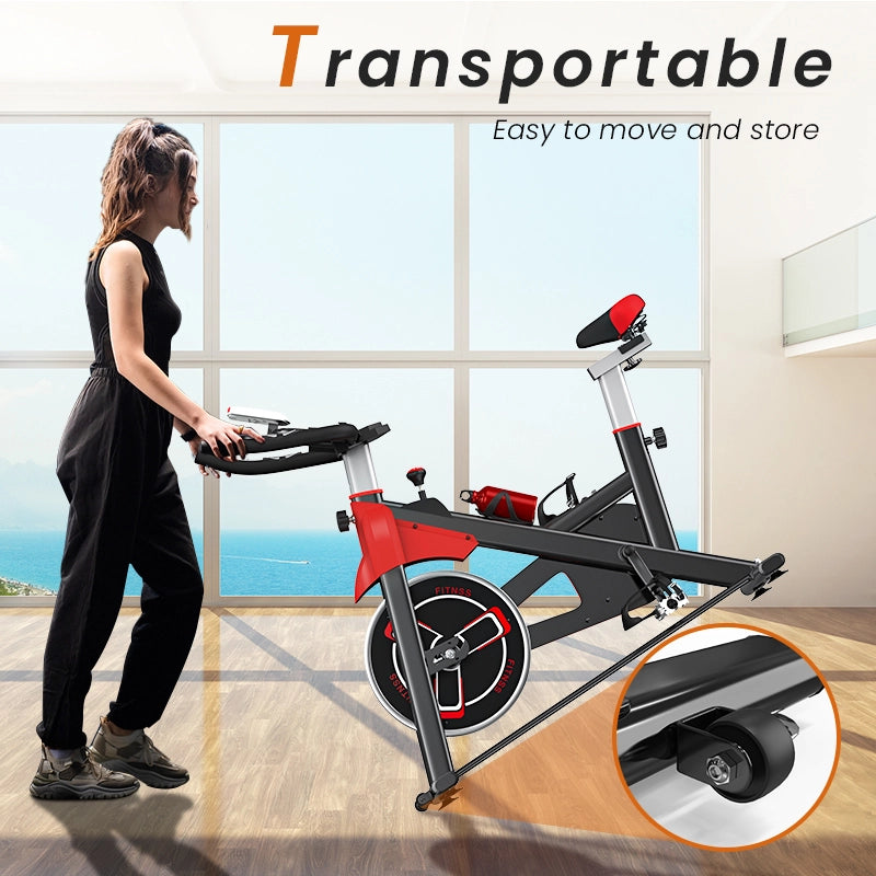 Cyclette da Casa Professionale - RATTANTREE - con Schermo LCD e Portabicchieri - Volano 6kg - capacit¨¤ di 150 kg