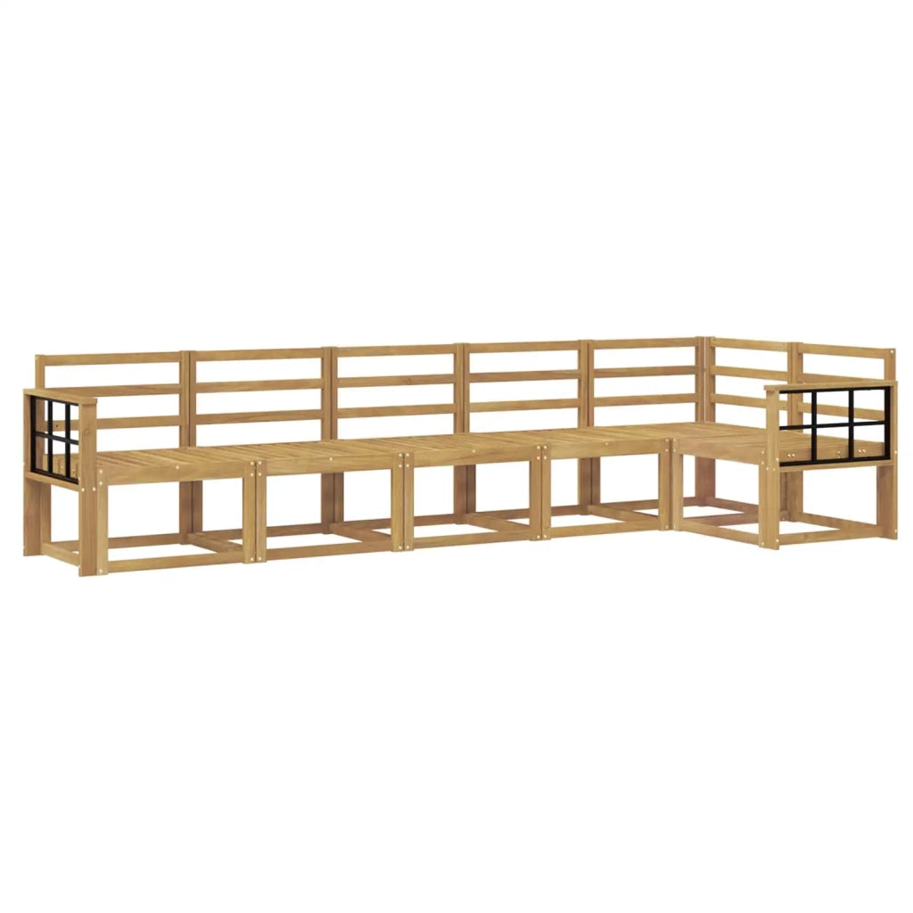 Set di divani da esterno 6 pcs Bianco Legno di Acacia Massello 3387708