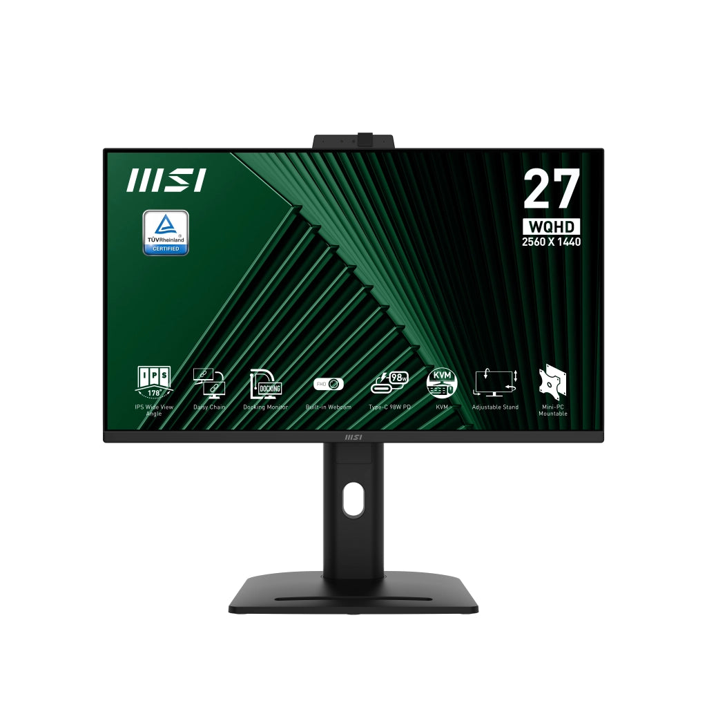 Mon 27ips wqhd bk mm pvt dock webc msi pro mp275qpdg 1ms 100hz webcam