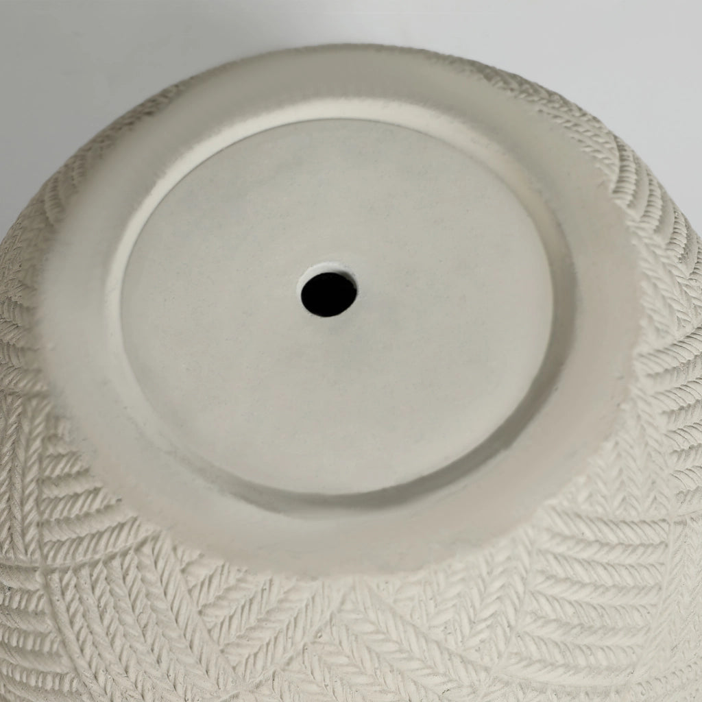 Set 2 Vasi da Giardino Rotondi in Cemento con Foro di Drenaggio ¨C MINIMAL ¨C Grigio, 37x28 cm & 45x35 cm