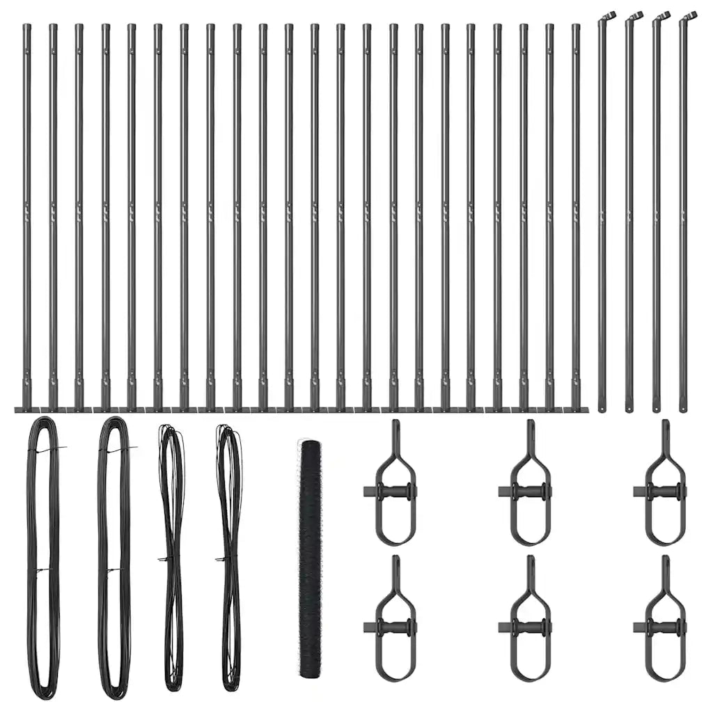 Palo della recinzione Grigio 50 x 1,6 m (36 mm rete)