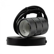 Lampada sospesa industriale tubolare nera 1xE27 Ecolight