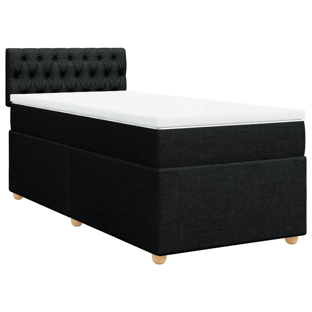 Giroletto a Molle con Materasso Nero 80x200 cm inTessuto 3286516