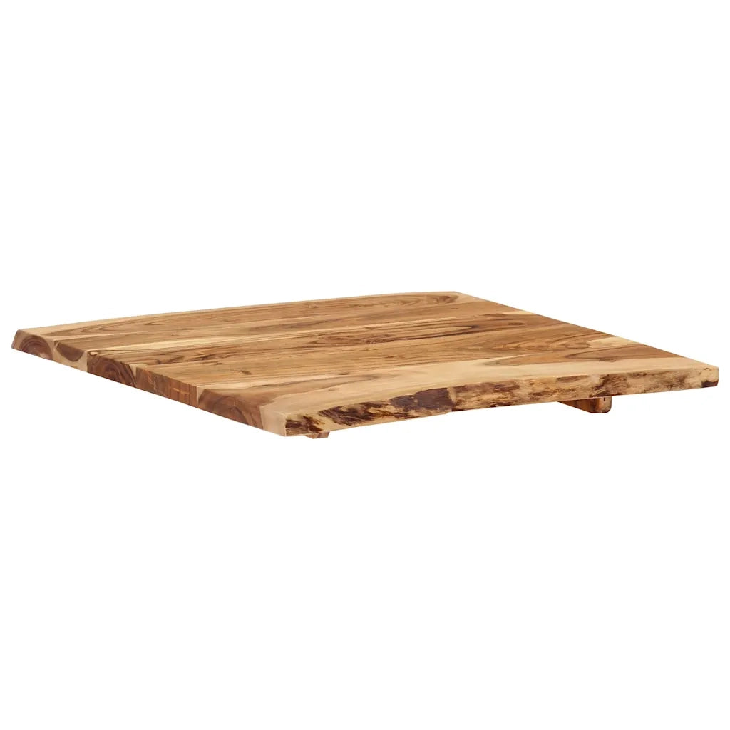 Piano del Tavolo in Legno Massello di Acacia 58x(50-60)x2,5 cm 286327