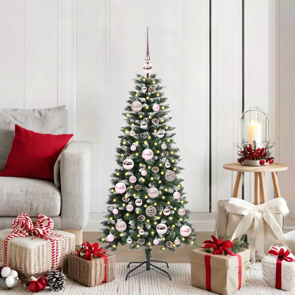 Albero di Natale artificiale con 150 LED Verde 120 cm 3395798