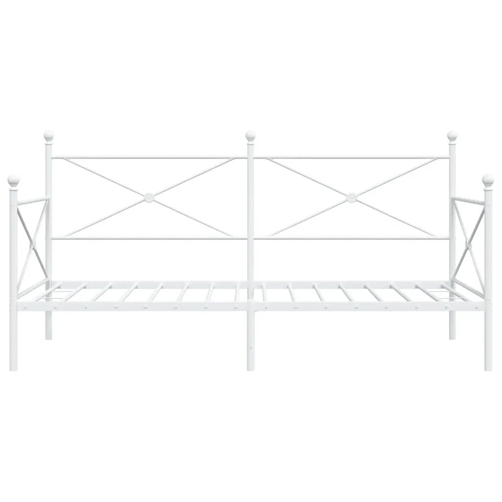 Dormeuse senza Materasso-Divano Letto-Struttura Letto Bianco 107x203 cm in Acciaio