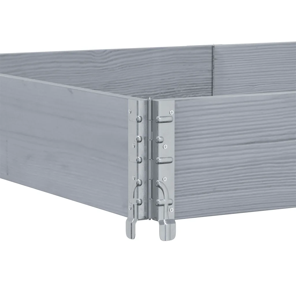 Fioriera da Giardino Grigia 150x100 cm Legno Massello di Pino 3295417