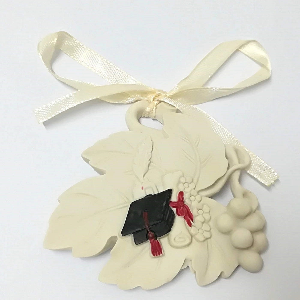 Trade Shop - Set 12 Pezzi Bomboniera Bomboniere Cappello Laurea 7x7cm Foglia Foglie Appendino -