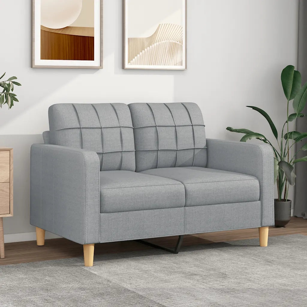Divano a 2 Posti Grigio Chiaro 120 cm in Tessutocod mxl 70663
