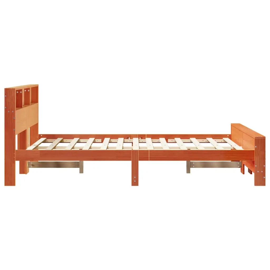 Struttura del letto con testiera Marrone cerato 140 x 190 cm