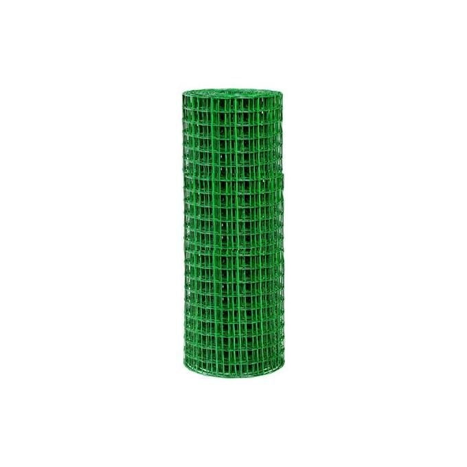 BLINKY Rete Elettrosaldata Zincata e Plasticata 51x51 mm 25 Metri Filo Orizzontale 2.00-2.50 mm Filo Verticale 1.80-2.20 mm Maglia 50.8x50.8 mm colore Verde