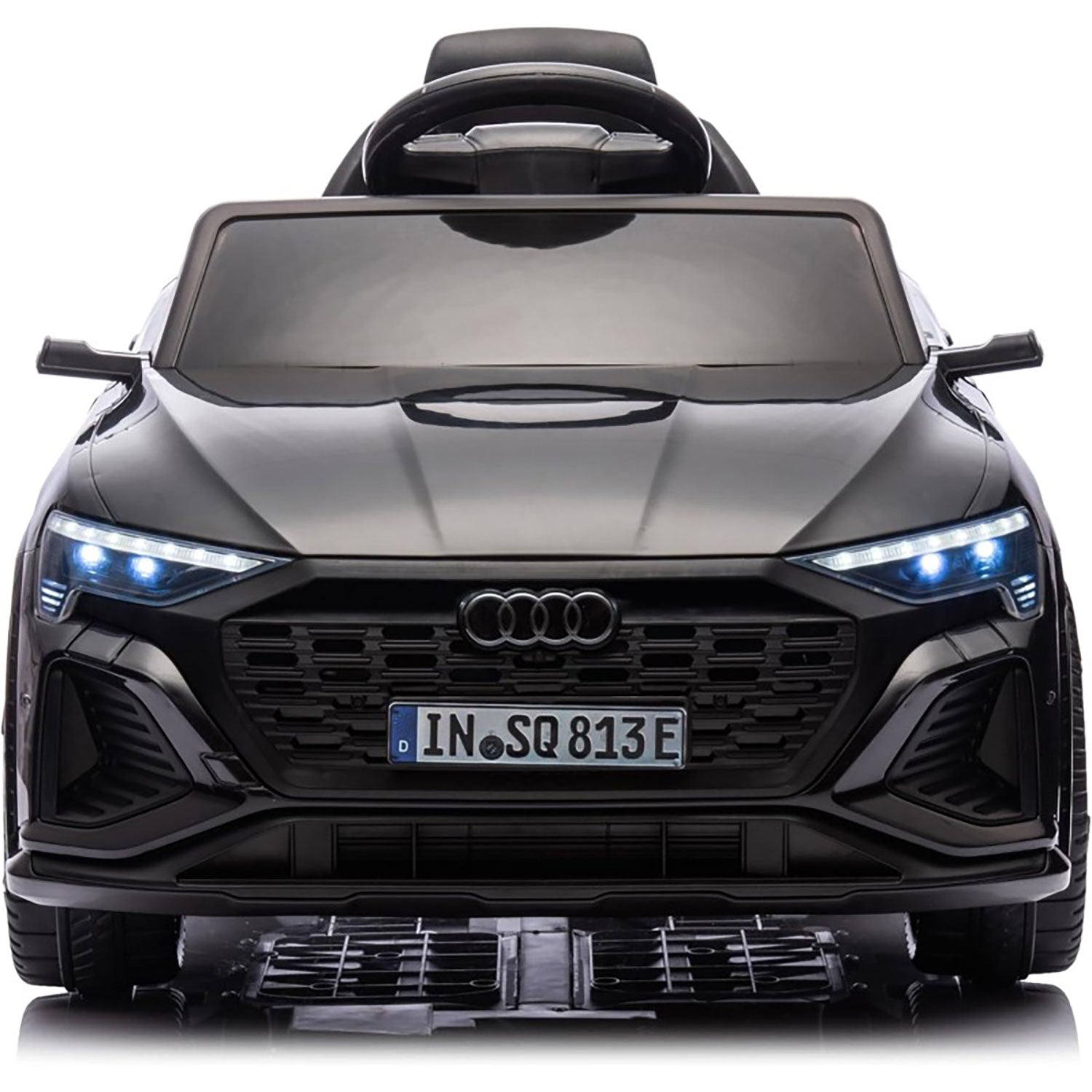 Macchina Elettrica per Bambini 12V Licenza Ufficiale Audi SQ8 E-Tron con Telecomando e Sedile Pelle Nero