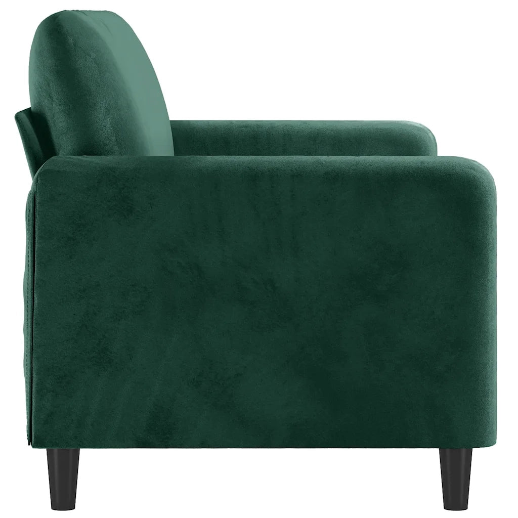 Divano a 2 Posti Verde Scuro 140 cm in Velluto 359444