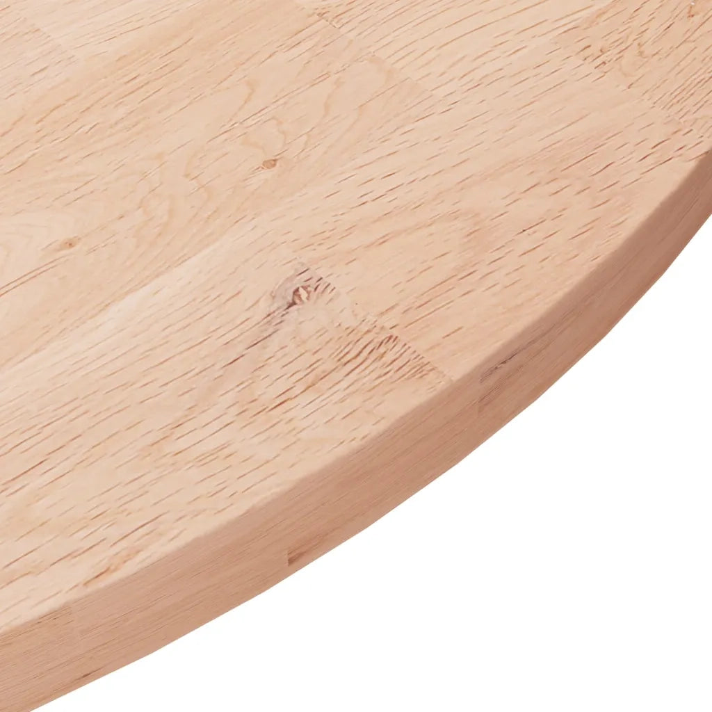 Piano Tavolo Rotondo Ã˜60x2,5 cm Massello di Rovere Non Trattato cod mxl 75310