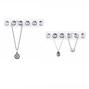 Organizzatore di gioielli a muro, holder per collane in acrilico, decorativo con 6 punte a diamante, sospeso con uncino a forma di diamante, organizzatore per collane, regalo per ragazze e donne (2 pezzi)