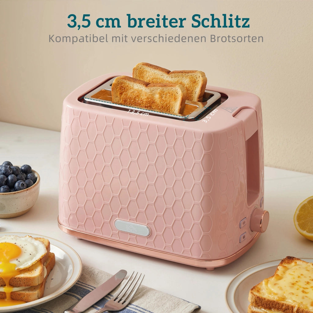 Set Bollitore e Tostapane ¨C Xylo ¨C 1,7L 2200W Rosa con Spegnimento Automatico