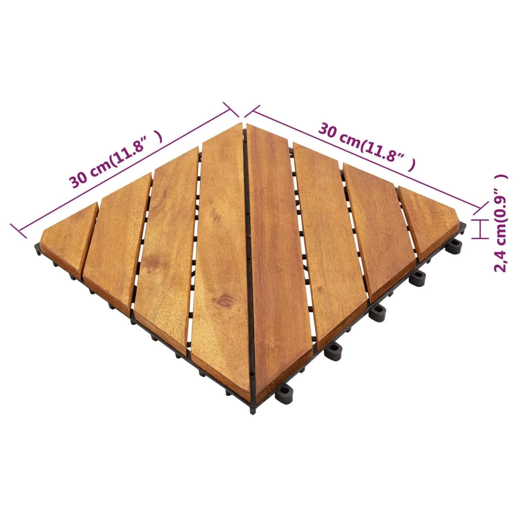 Piastrella per Decking 20 pz Marrone 30 x 30 cm CFW5479433