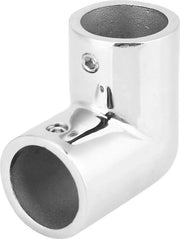 Fitting a buis di acciaio inox 316 a 2 vie con curvatura a 90 gradi, resistente alla corrosione, spessore 3 mm, finitura liscia, adattatore per tubi, diametro 25 mm.