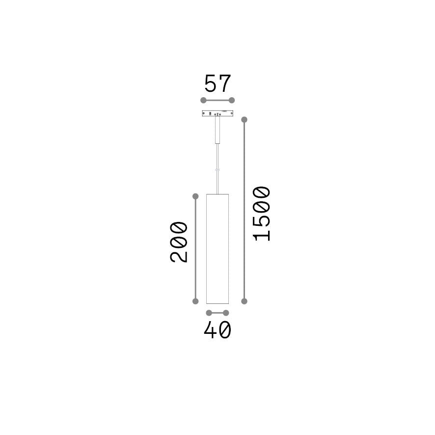 Sospensione Deva 1 Luce Led Integrato Nera