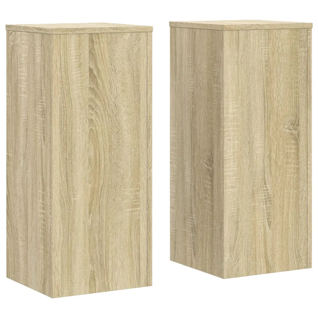 Supporti per Piante 2 pz Rovere 30x30x70 cm in Multistrato