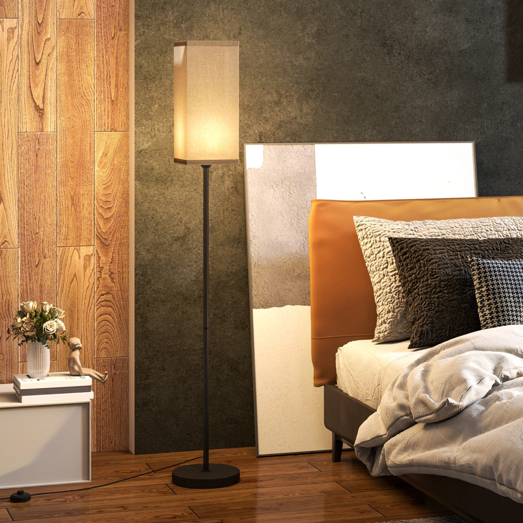 Lampada da terra ¨C zephmum ¨C beige effetto lino 25x161.5 cm