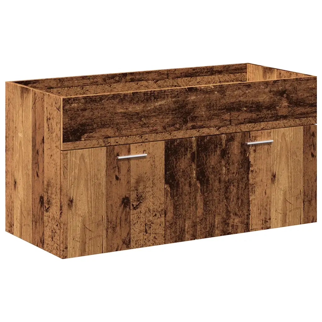 vidaXL Set Mobili da Bagno 4 pz Legno Antico in Legno Multistrato