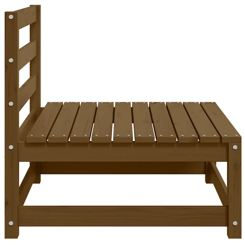 Divano Centrale da Giardino ambra in Legno Massello di Pino 805668