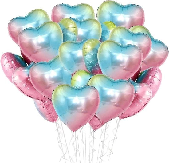 Pacco di 30 palloni di carta a forma di cuore da 18 pollici - Decorazione per Festa, Compleanno, San Valentino, Matrimonio, Giorno della Mamma
