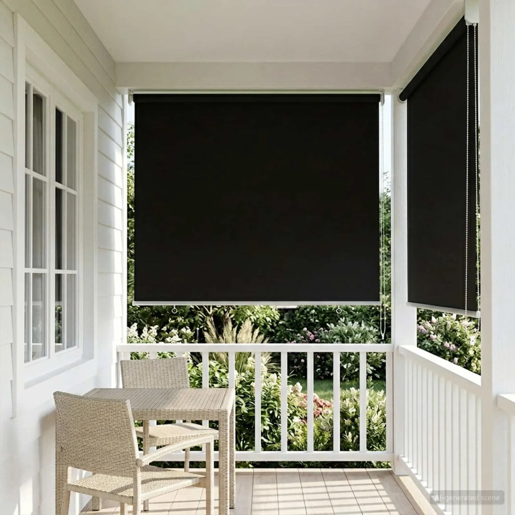 Voletta a rullo con protezione UV Nero 60 x 140 cm Poliestere 42041248