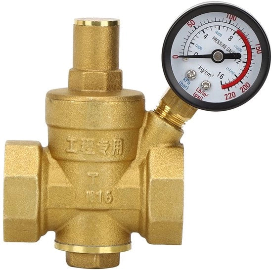 Regolatore di pressione idraulica - Regolatore di pressione adattabile - Materiale in ottone - Adatto per tubi da 1 pollice - Duraturo e efficiente