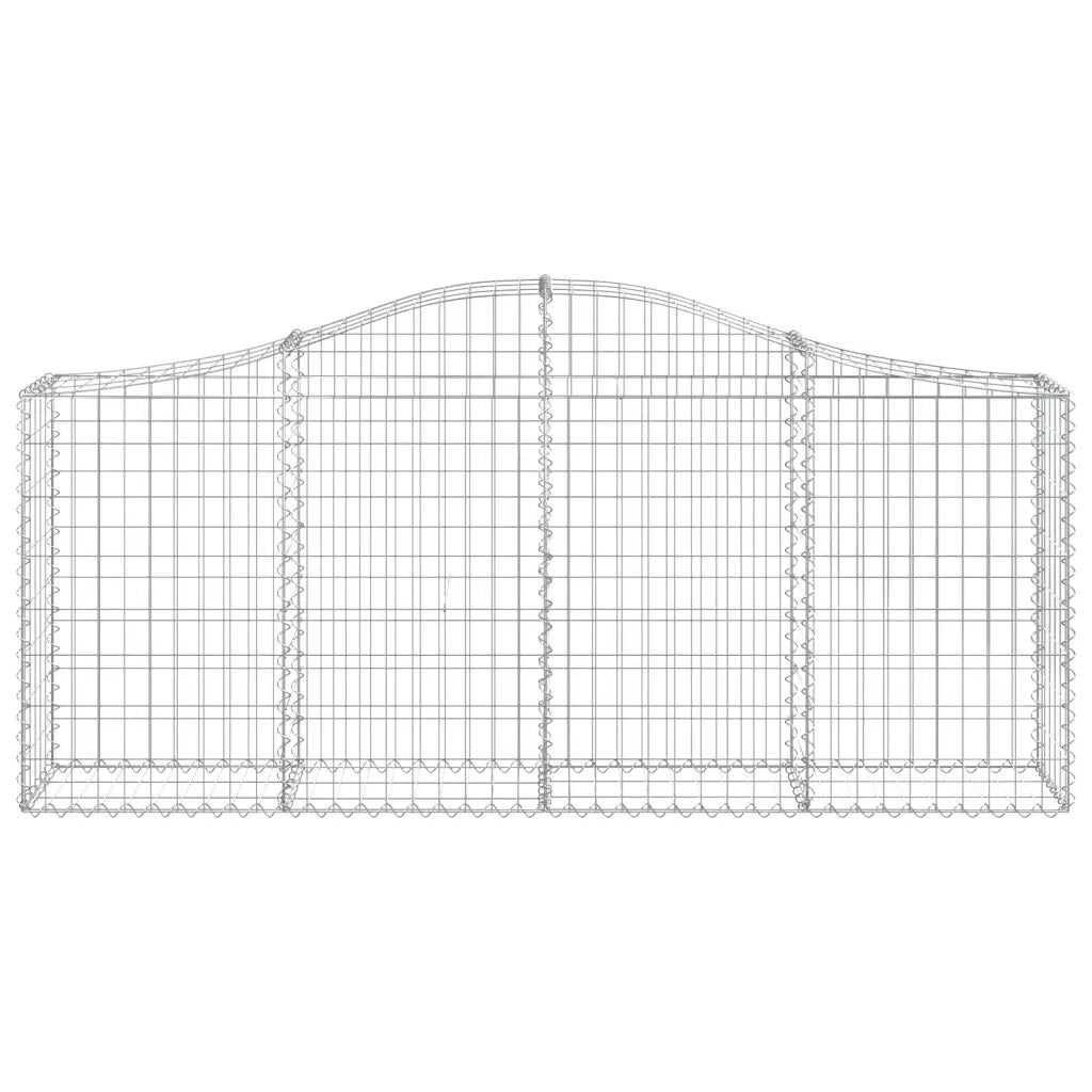 Cesti Gabbioni ad Arco 3 pz 200x30x80/100 cm Ferro Zincato 3145410